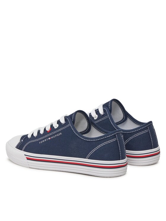 Tommy Hilfiger Кецове Tommy Hilfiger Low Cut Lace Up Sneaker T3X9-33324-0890 S Тъмносин