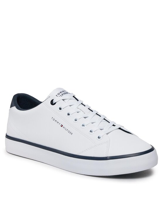Tommy Hilfiger Laisvalaikio batai Tommy Hilfiger Th Hi Vulc Core Low Leather FM0FM05041 Balta