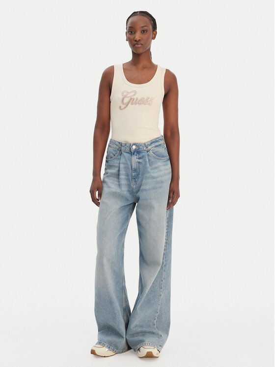 Guess Guess Top W6GP22 K2954 Beis Regular Fit