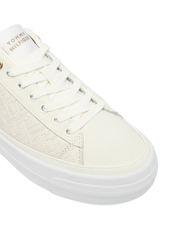 Tommy Hilfiger Sneakers Tommy Hilfiger Th Platform Sneaker Quilted FW0FW09265 Écru