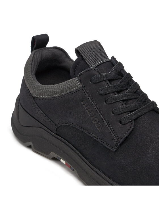 Tommy Hilfiger Sneakersy Tommy Hilfiger Nubuck Mix Hybrid Shoe FM0FM05092 Čierna
