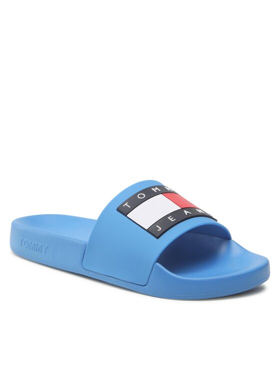 Tommy Jeans Şlapi Tommy Jeans Flag Pool Sld Ess EN0EN02115 Albastru