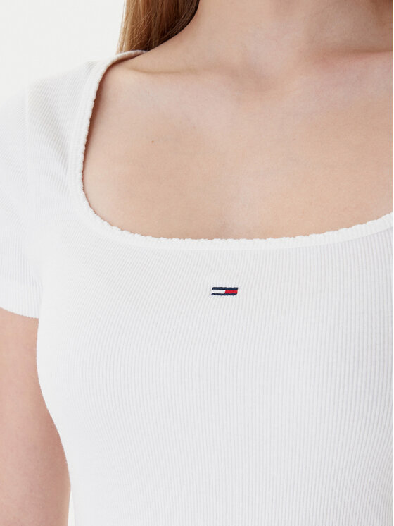 Tommy Jeans Tommy Jeans Camiseta DW0DW21837 Blanco Slim Fit