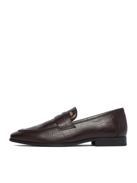 GINO ROSSI Loaferice GINO ROSSI EO-GIOVANNI-02 Tamno smeđa