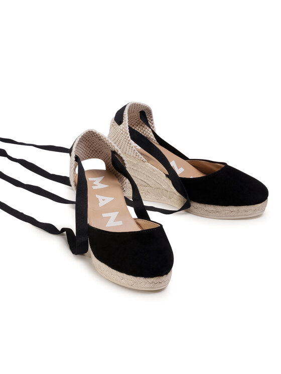 Manebi Espadrillas Manebi Low Wedge Valenciana K 1.0 WL Nero