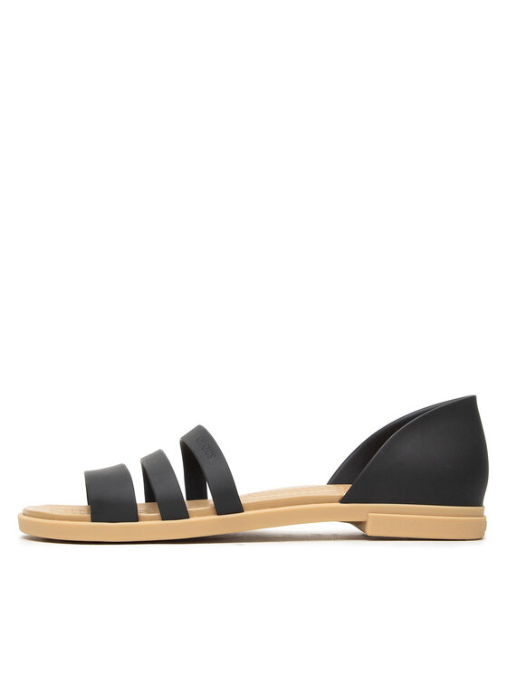 Crocs Sandalen Crocs Tulum Open Flat W 206109 Schwarz