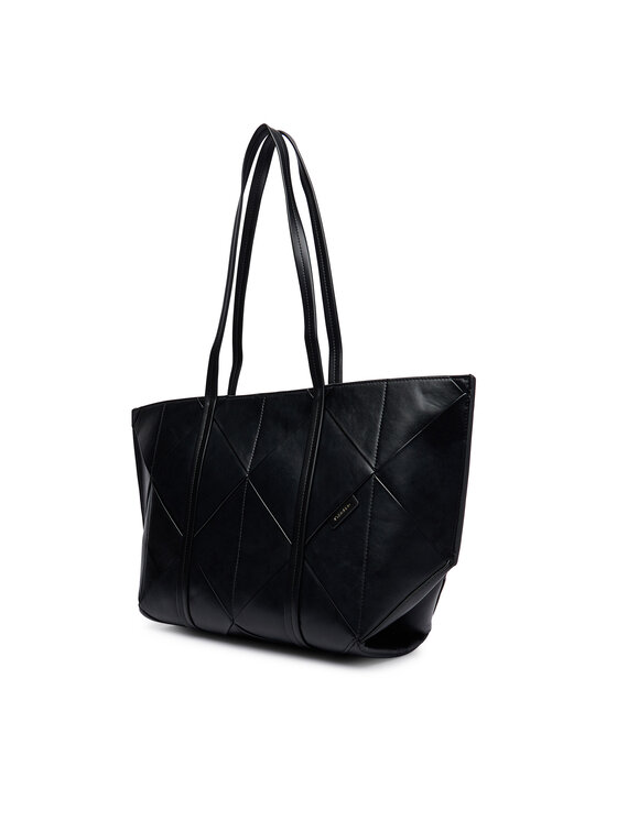 Calvin Klein Ročna torba Calvin Klein Woven Medium Carryall LV04F3548G Črna