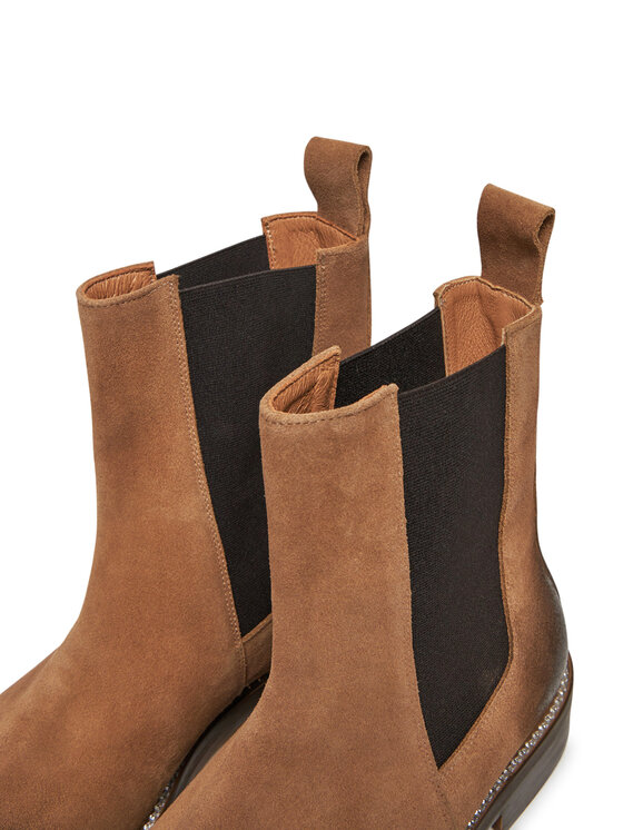 R.Polański Kotníková obuv s elastickým prvkem R.Polański 1868 Hnědá