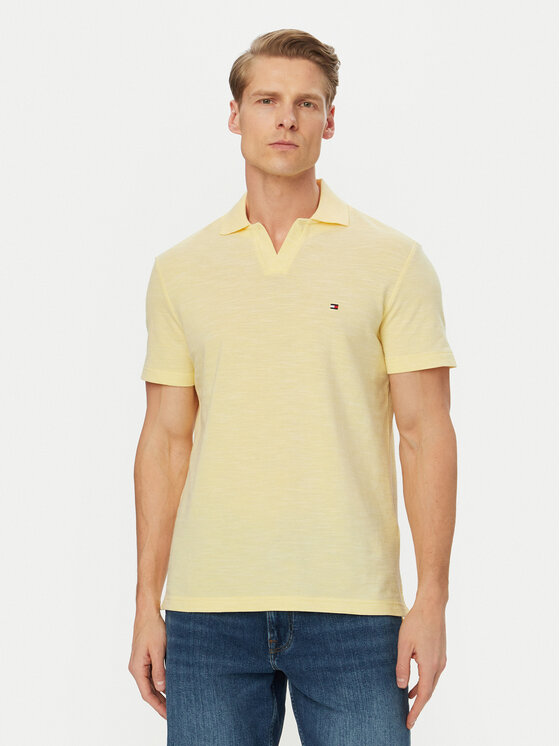 Tommy Hilfiger Tommy Hilfiger Polo Textured Oxford Pique MW0MW38482 Amarillo claro Regular Fit