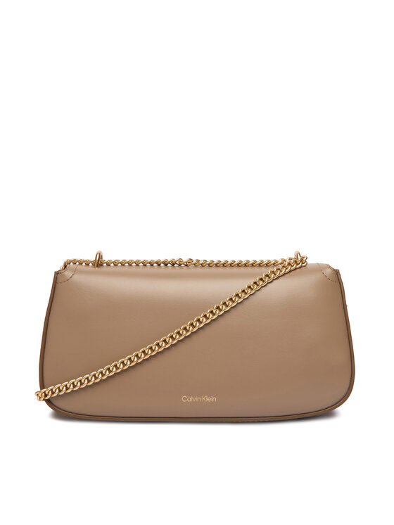 Calvin Klein Дамска чанта Calvin Klein Ck Convertible Chain Small Bag LV04F3172G Бежов
