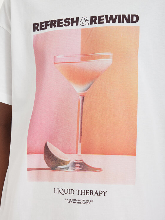 ONLY ONLY Camiseta Vivvi 15346761 Blanco Regular Fit