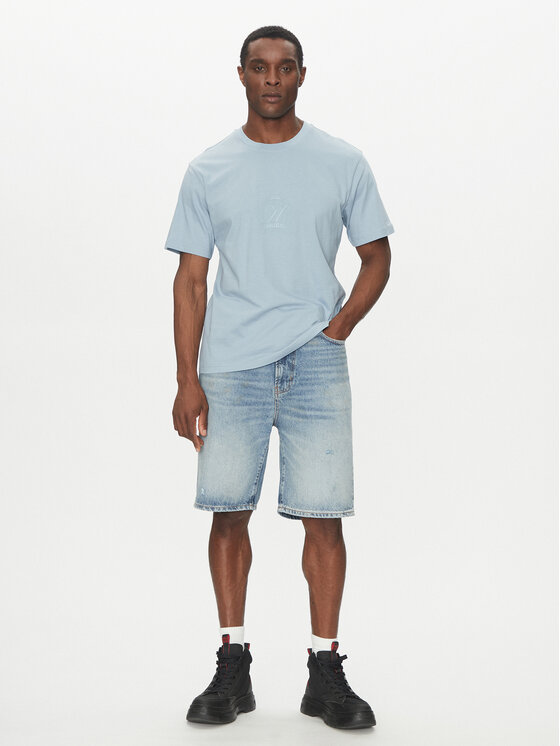 HUGO HUGO Футболка 50538246 Блакитний Regular Fit