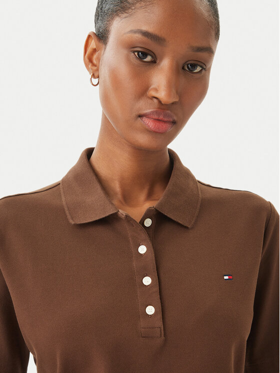 Tommy Hilfiger Tommy Hilfiger Polo WW0WW43224 Marrón Regular Fit