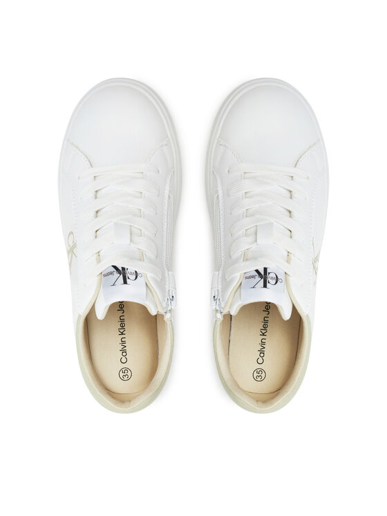 Calvin Klein Jeans Sneakers Calvin Klein Jeans Low Cut Lace-Up Sneaker V3X9-81058-1464 S Alb