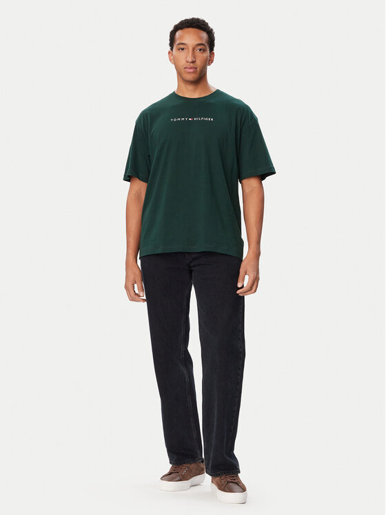 Tommy Hilfiger Tommy Hilfiger Camiseta UM0UM03685 Verde oscuro Regular Fit