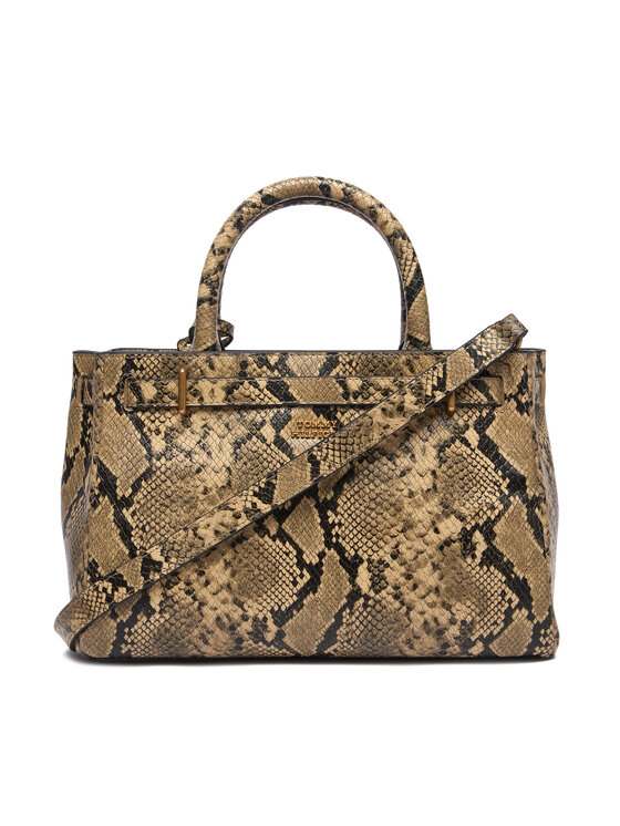 Tommy Hilfiger Torbica Tommy Hilfiger American Icon Mini Tote Snake AW0AW18818 Smeđa