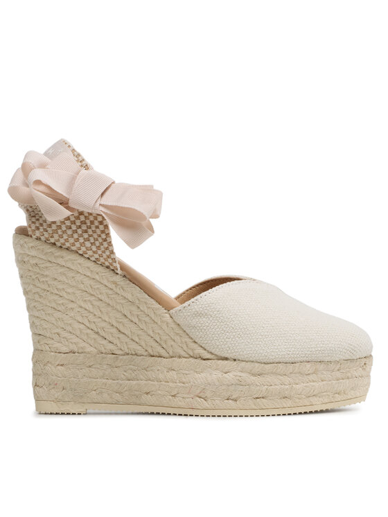 Manebi Еспадрильї Manebi Shaped Wedge Espadrilles O 7.0 WH Écru