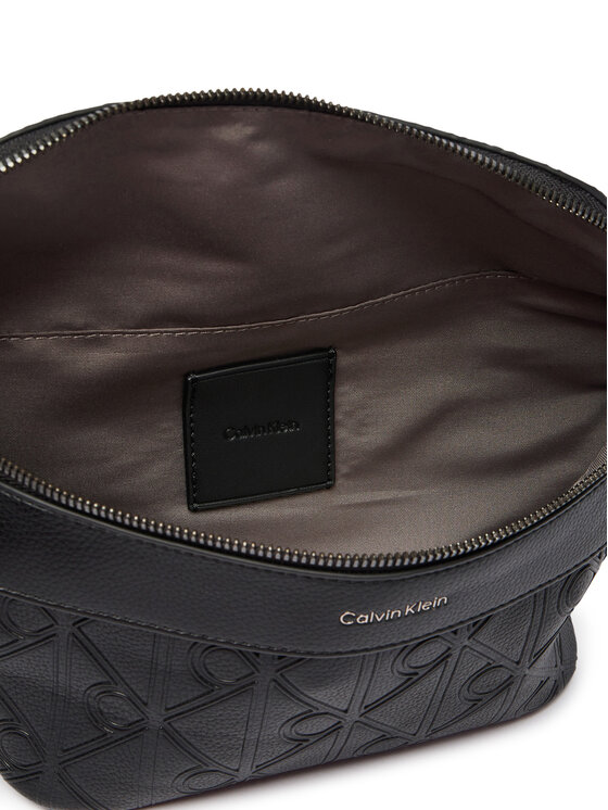 Calvin Klein Borsetă Calvin Klein Emblem Aop Deboss Waistbag LV04D3564G Negru