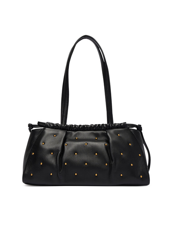 Tommy Hilfiger Torebka Tommy Hilfiger Soft Leather Shoulder Bag Studs AW0AW19338 Czarny