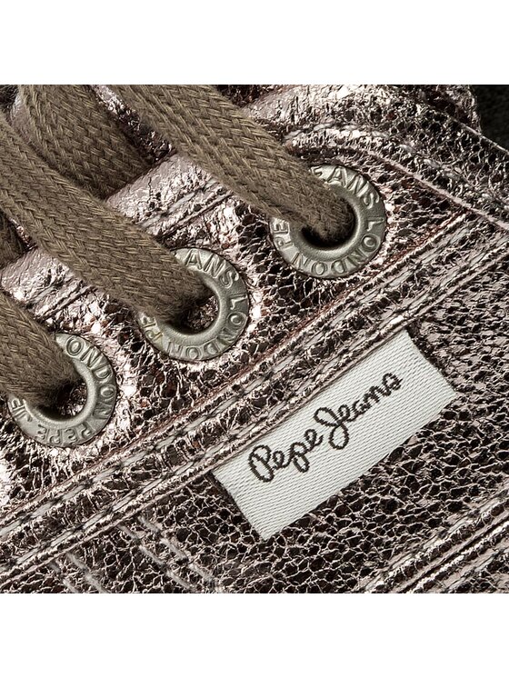 Pepe Jeans Tenisky Pepe Jeans Aberlady Met PLS30587 Stříbrná
