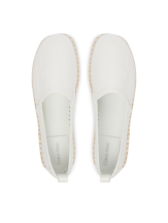 Calvin Klein Espadrilles Calvin Klein Oblique Espadrille Canvas HW0HW02931 Balts