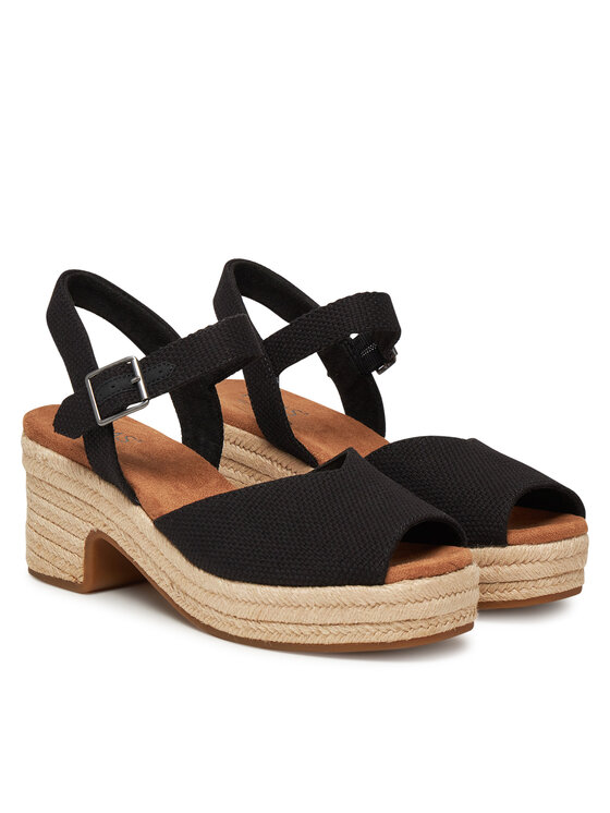 Toms Espadrilky Toms Isla Peep Toe 10021982 Čierna