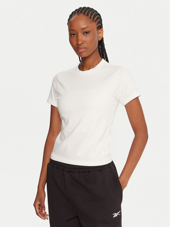 Reebok Reebok Camiseta RK25309CCW Blanco Slim Fit