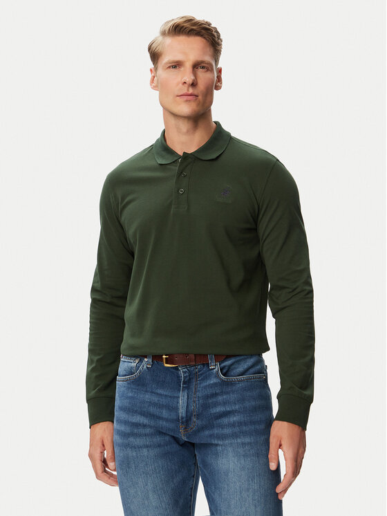 Beverly Hills Polo Club Beverly Hills Polo Club Polo P-SS26M-P424125BTGR Verde oscuro Regular Fit