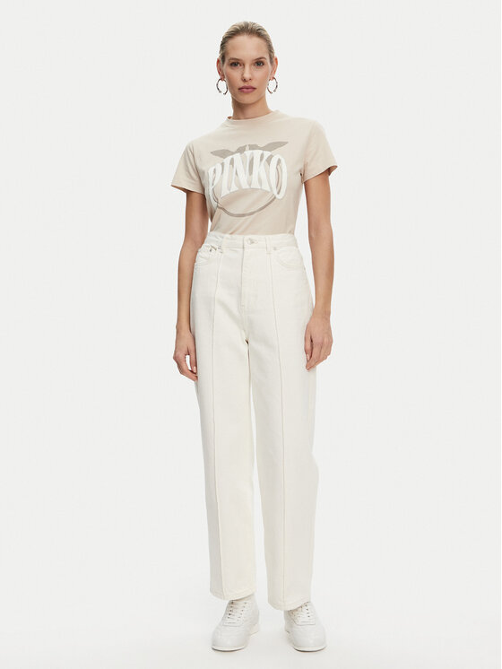 PINKO PINKO Majica Start 101752 A2CT Bež Regular Fit