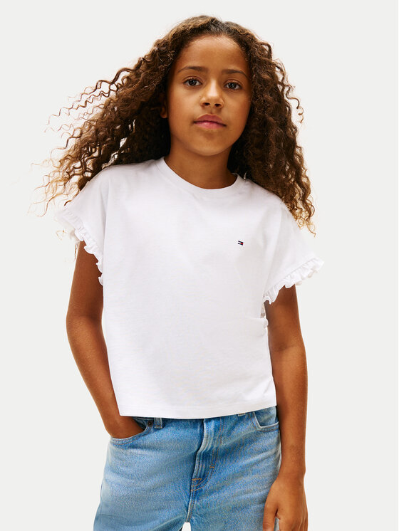 Tommy Hilfiger Tommy Hilfiger Camiseta KG0KG08970 D Blanco Regular Fit
