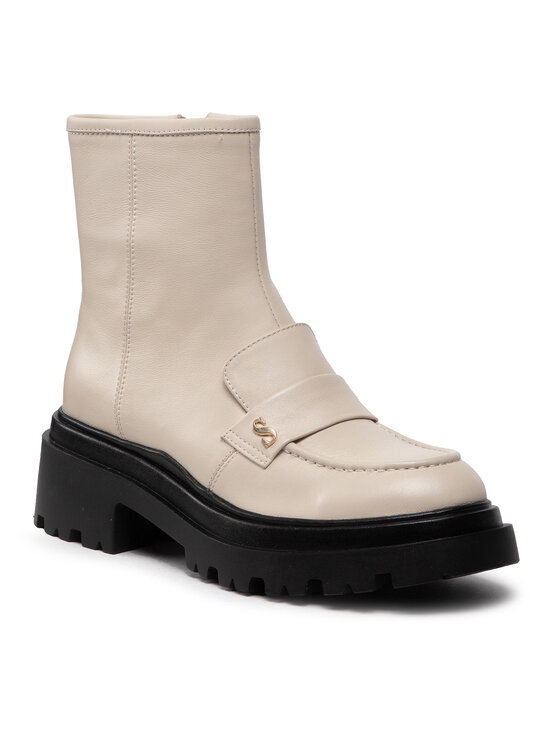 Botki Simple SL-26-02-000038 Écru | Eobuwie.com.pl