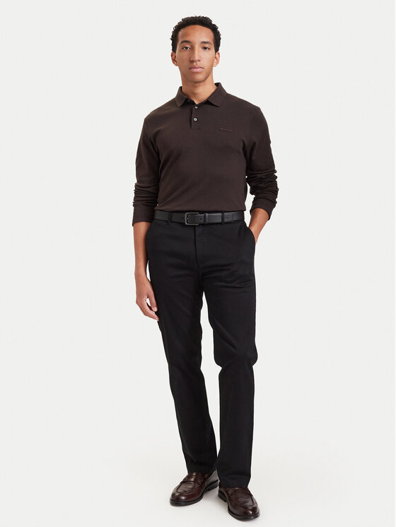 Calvin Klein Calvin Klein Polo Supima LV04LH240G Marrón oscuro Slim Fit