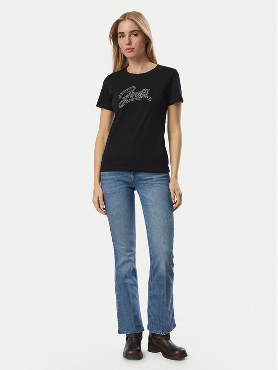 Guess Guess Camiseta W6BI21 K6040 Negro Regular Fit