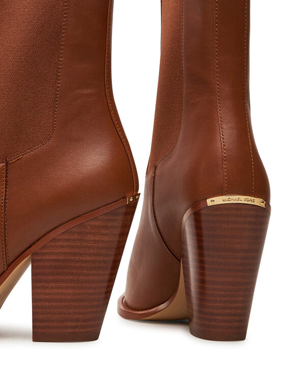 Michael Kors Stivali texani Michael Kors Leni Leather Boot 40T4LNHE5L Marrone