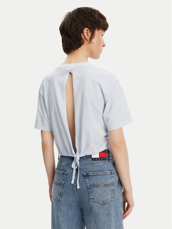 Tommy Jeans Tommy Jeans Majica DW0DW20324 Svetlo modra Relaxed Fit