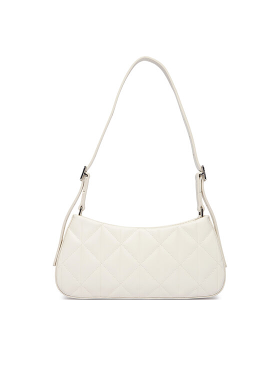 Calvin Klein Ročna torba Calvin Klein Quilted Sm Shoulder Bag LV04F3327G Bela