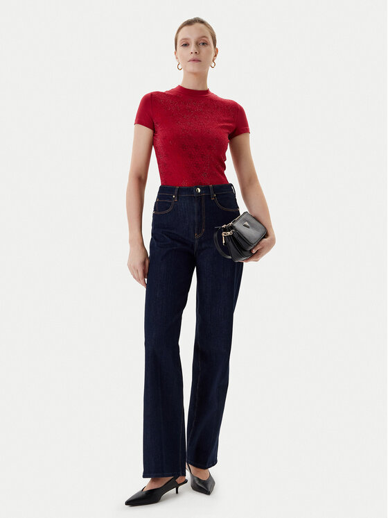 Guess Guess Футболка W4BI26 J1314 Бордовий Regular Fit