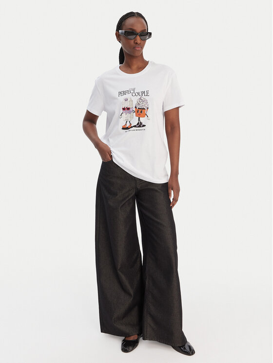 Liu Jo Liu Jo Camiseta WA6163 JS904 Blanco Relaxed Fit