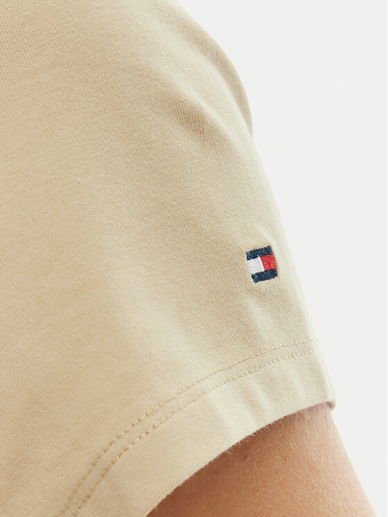 Tommy Hilfiger Tommy Hilfiger Camiseta WW0WW48710 Beis Slim Fit