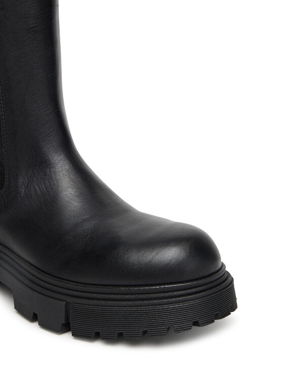 Elisabetta Franchi Polokozačky Elisabetta Franchi Chelsea Boot F4A5-E0416-1251 D Černá