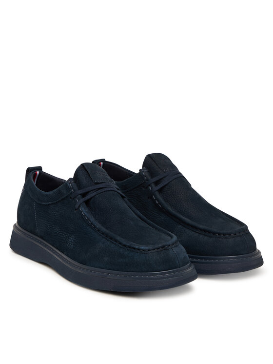 Tommy Hilfiger Półbuty Tommy Hilfiger Comfort Nubuck Moc Toe Shoe FM0FM05975 Granatowy