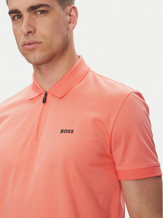 BOSS BOSS Polo majica Philix Pima 50538177 Oranžna Regular Fit