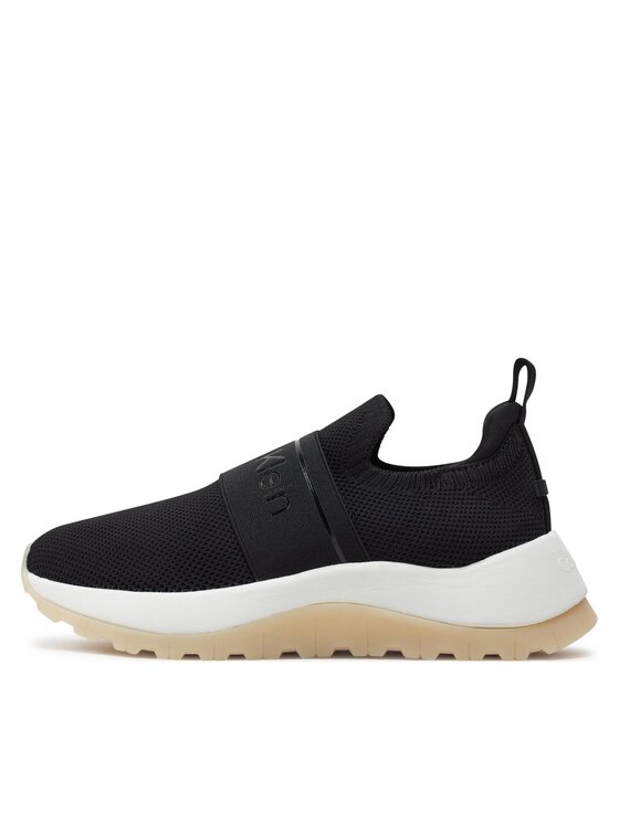 Calvin Klein Superge Calvin Klein Runner Slip On He Mesh HW0HW01896 Črna