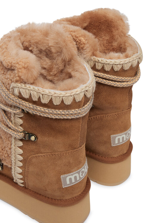 Mou Sněhule Mou Mini Eskimo FW681014M Tmavě hnědá