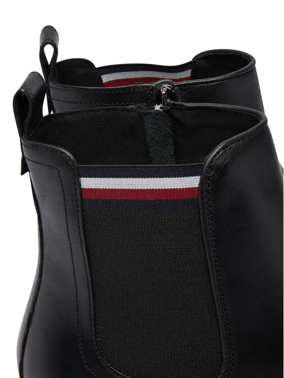 Tommy Hilfiger Īsie zābaki Tommy Hilfiger Cleated Hilifger W FM0FM05728 Melns