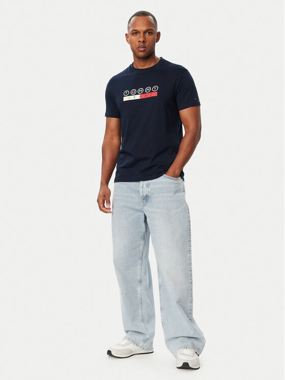 Tommy Jeans Tommy Jeans Camiseta Dna Play DM0DM23715 Azul marino Slim Fit