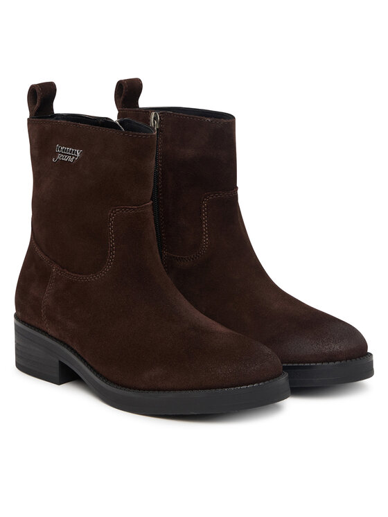 Tommy Jeans Aulinukai Tommy Jeans Chelsea Boots EN0EN03078 Tamsiai ruda