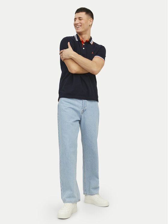 Jack & Jones Jack & Jones Поло Paulos 12136668 Cиній Slim Fit