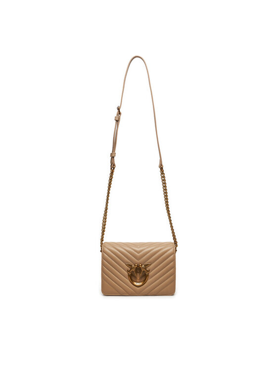 PINKO Ročna torba Pinko Love Click Mini AI 24-25 PLTT 100067 A0GK Bež
