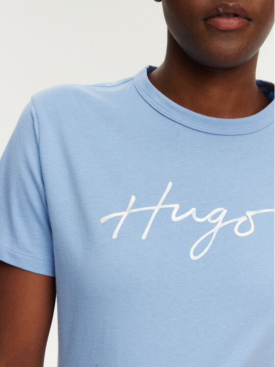 HUGO HUGO Футболка Damacia 50535491 Світло-синій Regular Fit